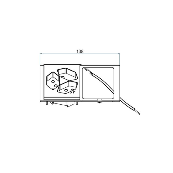 Produktbild UBD 160 169  -  Steckdoseneinsatz für 4 FLF inkl. 1x 3xT13, weiss